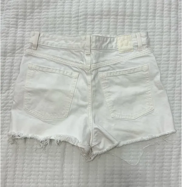 ZARA High-Rise Shorts White - Image 2