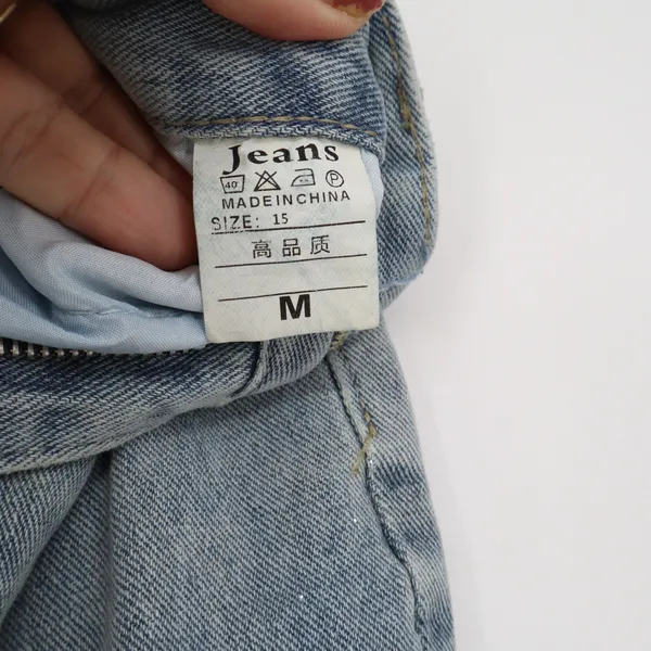 Unbranded Jeans Womens M Wide Leg Flare Light Blue High Rise Excellent - Image 2