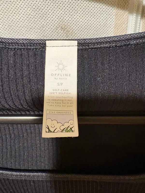 OFFLINE By Aerie Seamless Cable Square Neck T-Shirt - Image 3