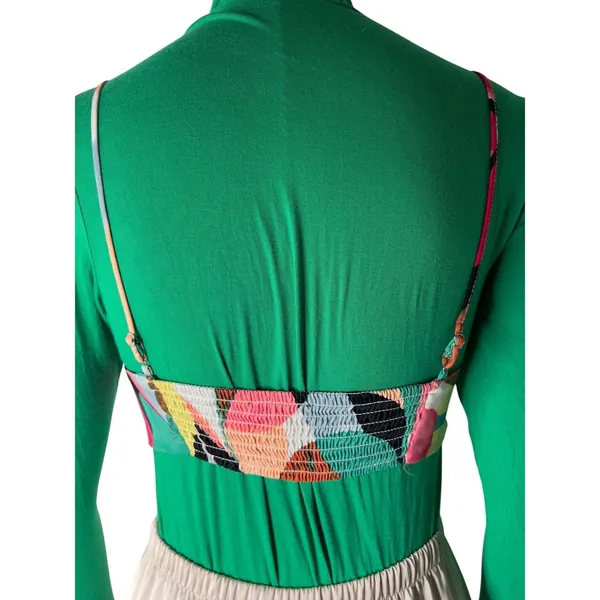 Forever‎ 21 Abstract Print Halter Neck Crop Top Size M - Image 14