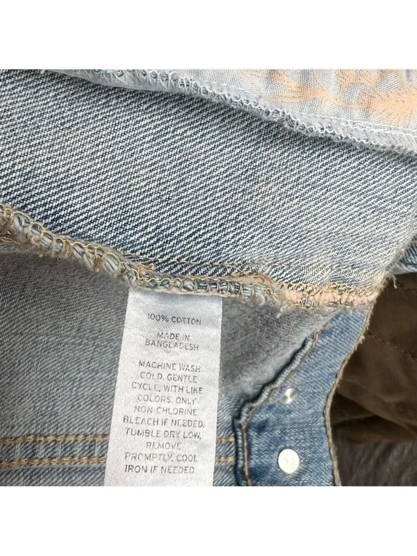 Rachel Parcell Distressed Denim Jean Jacket Size XS - Image 5