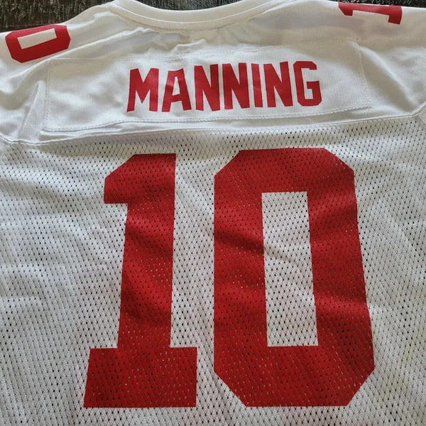 New York Giants Reebok On Field Jersey Women’s Large Eli Manning #10 White NFL - Image 4