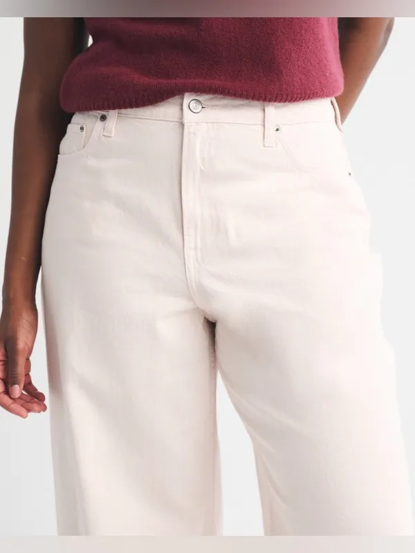 Abercrombie 90’s Relaxed Straight Jean Light Pink - Image 5