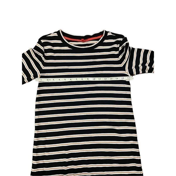 Lou & Grey black white tan striped dress‎ size XS - Image 4