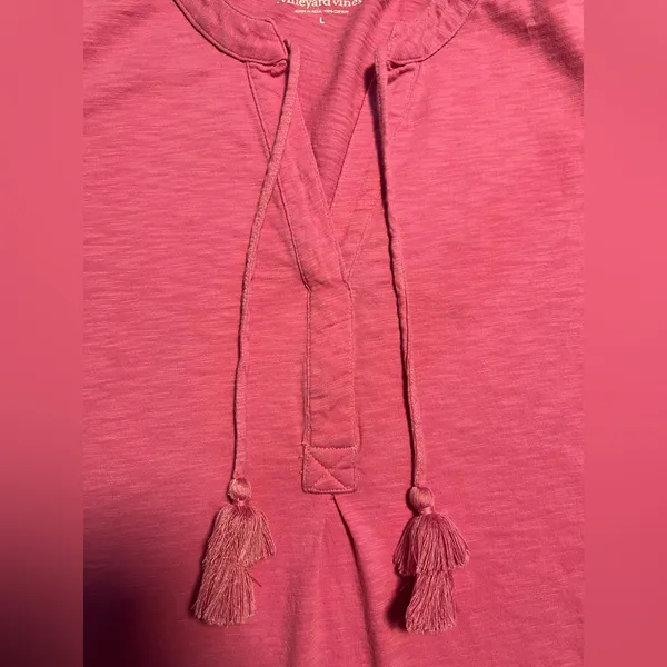 Vineyard Vines Sleeveless Surfside Pink Dress Cover-Up Large - Image 3