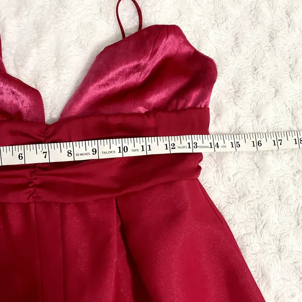 Free People Skylie Sailor Hot Pink Velvet Sleeveless Party Going Out Romper 4 - Image 7