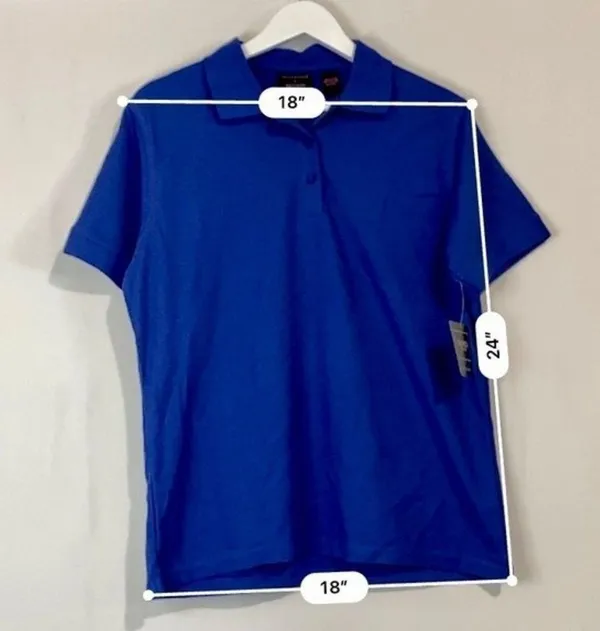 Polo Ultra Club Women’s Button Short Sleeve University Blue Size Large NWT - Image 10
