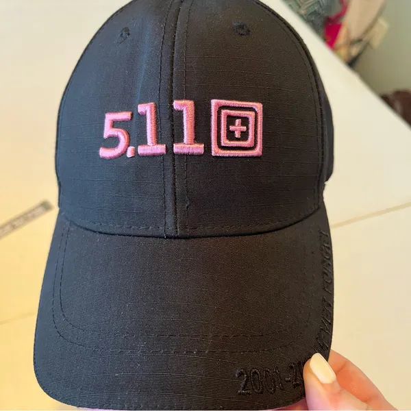 5.11 Tactical Womens Black Pink Hat 2001 - 2011 Never Forget Chief Supply 911‎ - Image 8