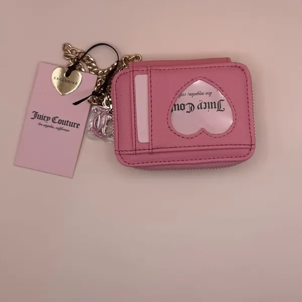 Juicy Couture Retro Green Cream‎ Paradise Square Zip Card Case Wristlet Wallet - Image 7