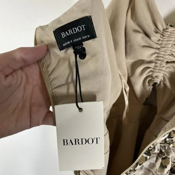 Bardot NWT Animal Print Strappy Layered‎ Dress Tiered Ruffle Women’s Size 4/XS - Image 10