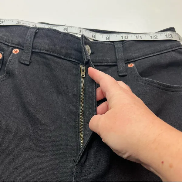 Abercrombie & Fitch 90s Straight Ultra High Rise 29 / 8 Regular Black Denim Jean - Image 8