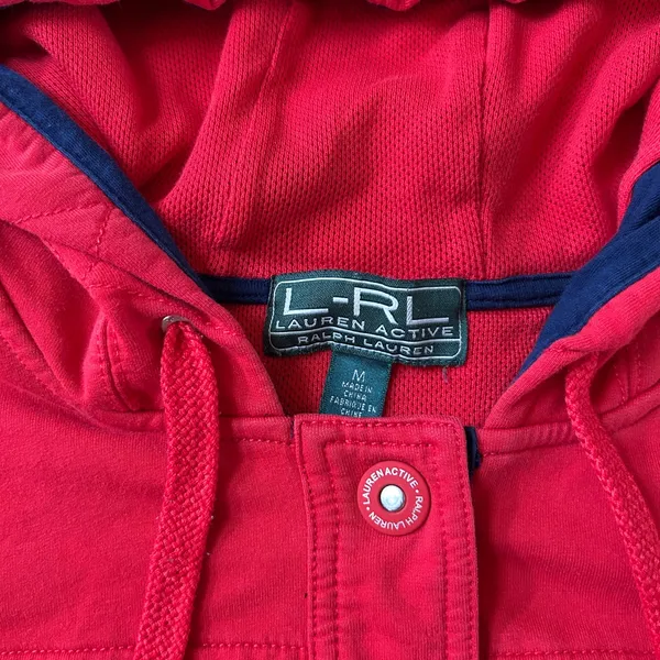 Like new Ralph Lauren Active women Red Hooded Jacket size M - Image 3