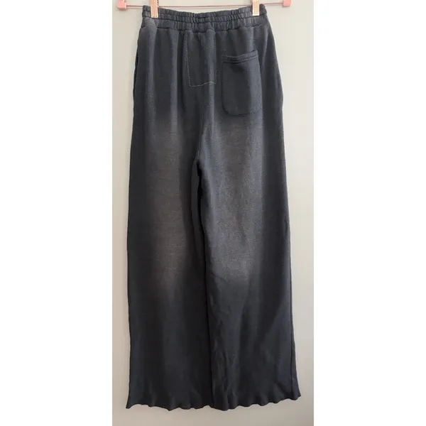 Aviator Nation Wide Leg Parrot Pocket Pants Faded Smoke Women's Size Medium - Image 2