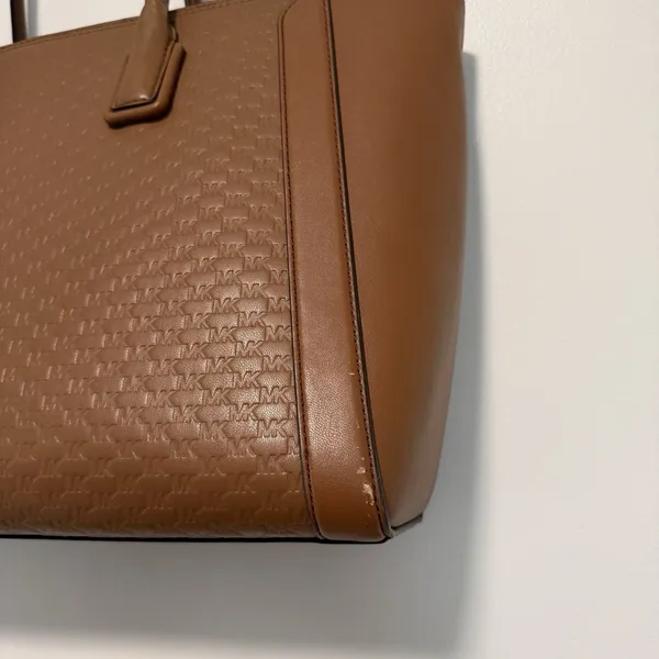 Michael Kors‎ Brown Leather Kali Shoulder Tote Bag Purse - Image 3