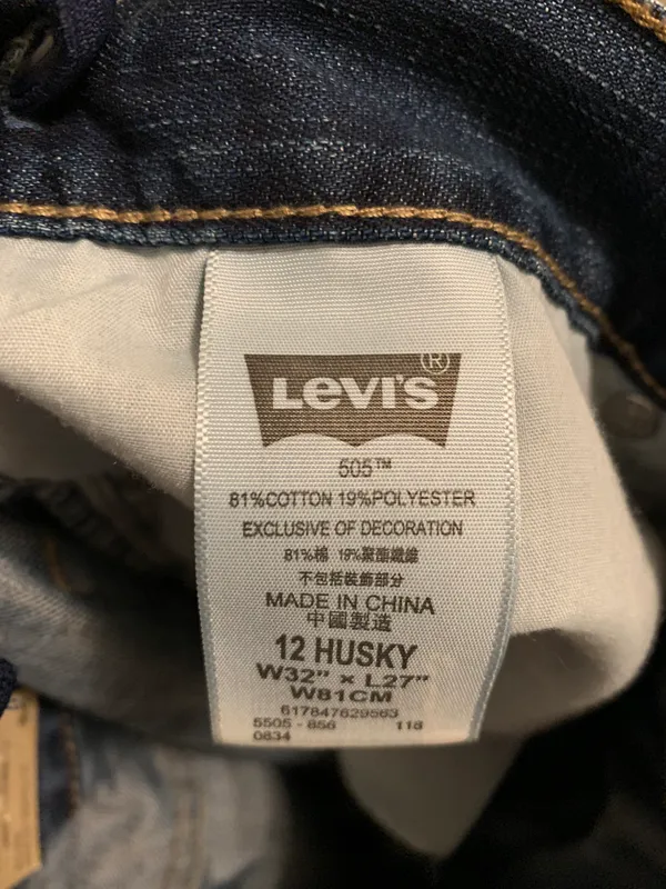 Levi's 505  regular straight leg medium wash jeans - Image 6
