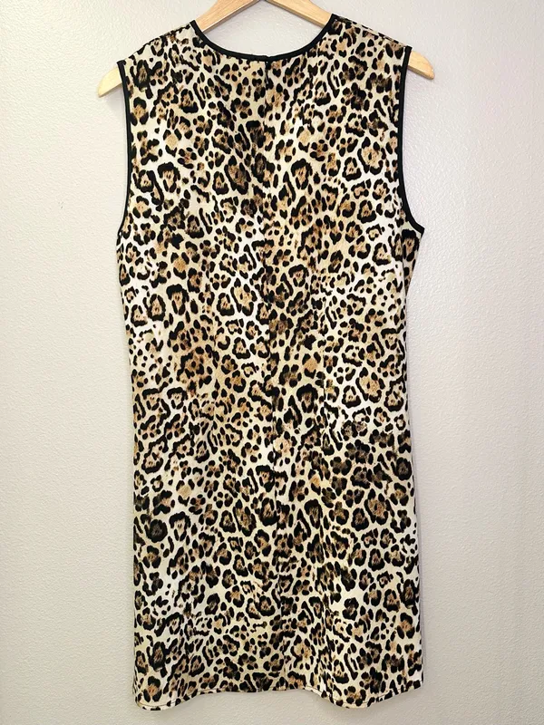 NWT WAYF Leopard Print Sleeveless Mini Dress - Image 3