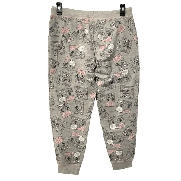 Disney Sleepwear Mickey‎ & Minnie Grey & Pink Sweatpants Women’s Size Large - Image 2