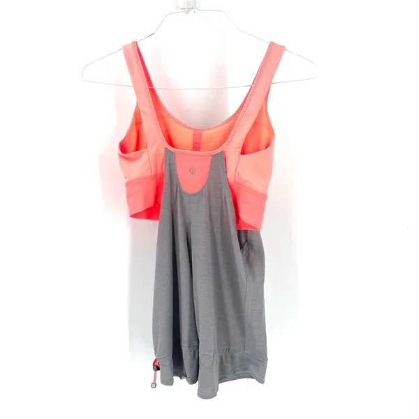 Lululemon Run Times Workout Tank Heathered Medium Grey Very Light Flare Top - Image 8