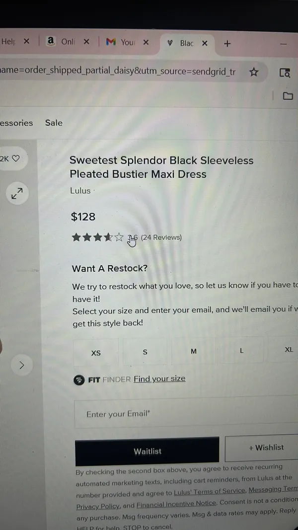Lulus Black Maxi Dress - Pleated Bustier Sweetest Splendor - Image 5