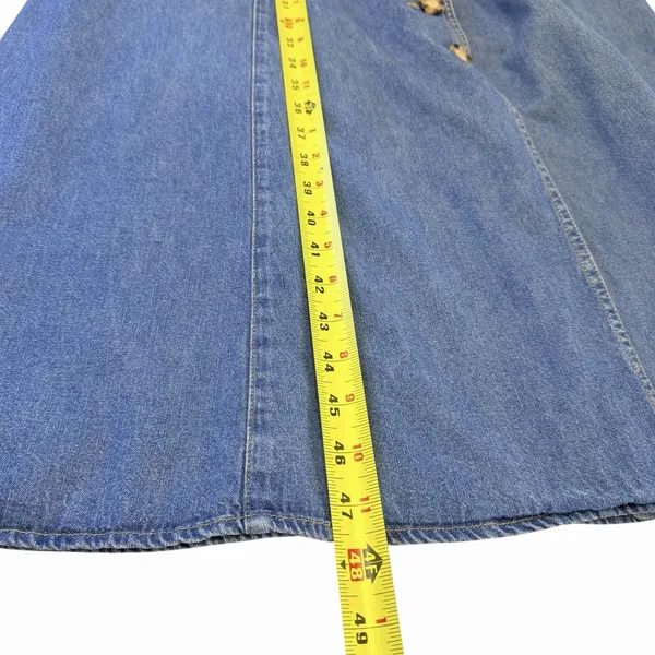 Vintage Coldwater Creek Womens Modest Country Denim Maxi Dress Size M Cotton - Image 4