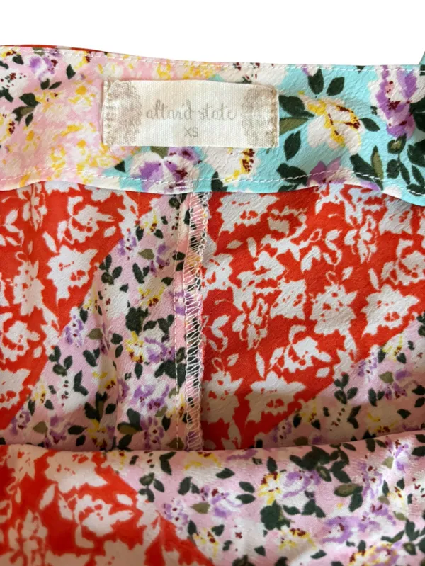 Altard State High Low Maxi Dress Floral Color Block Womens Size XS - Image 6