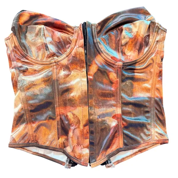 Renaissance Cherub Corset S Lace Up Bustier Top Goblin Castlecore‎ Artsy Regency - Image 11
