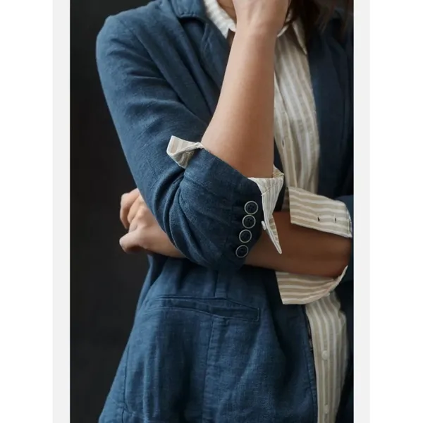 Anthropologie Vintage Washed Blazer - Image 3