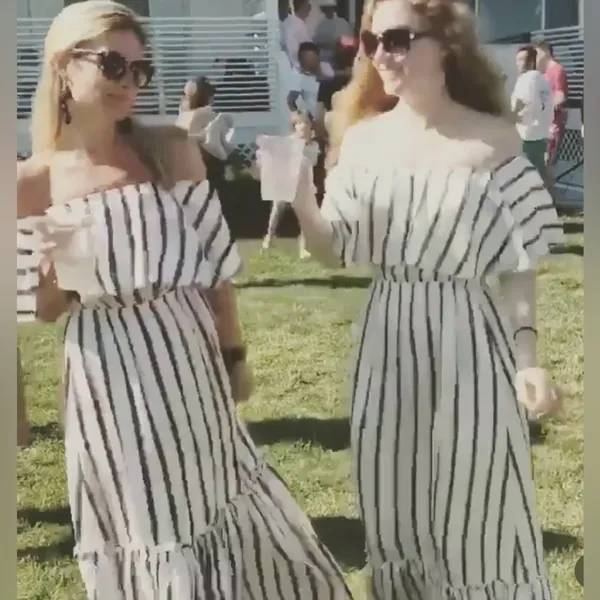 Astier New York Amal Striped Maxi Dress Pink Green XS Ruffle 100% Silk $595 - Image 16