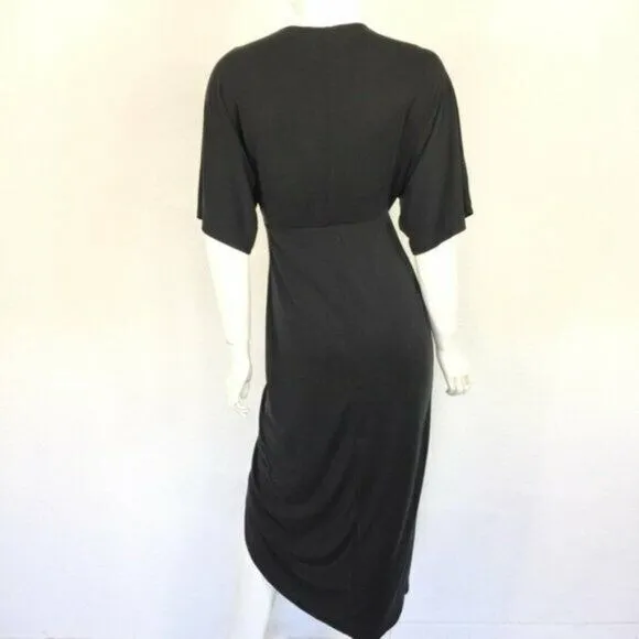 ASTR The Label Dress XS Gray Wrap Short Sleeve Cocktail Party - Image 3