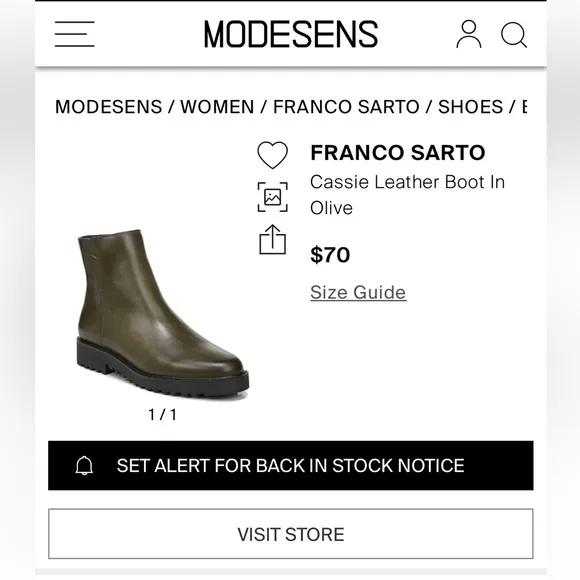 Franco Sarto 5M Cassie brown leather boots - Image 2