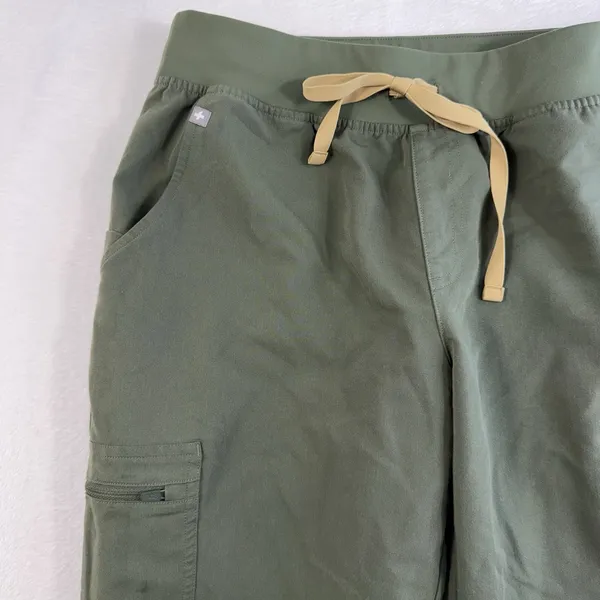 Figs M Medium Zamora Jogger Style Scrub Pants Technical Women’s Nurse Green - Image 4