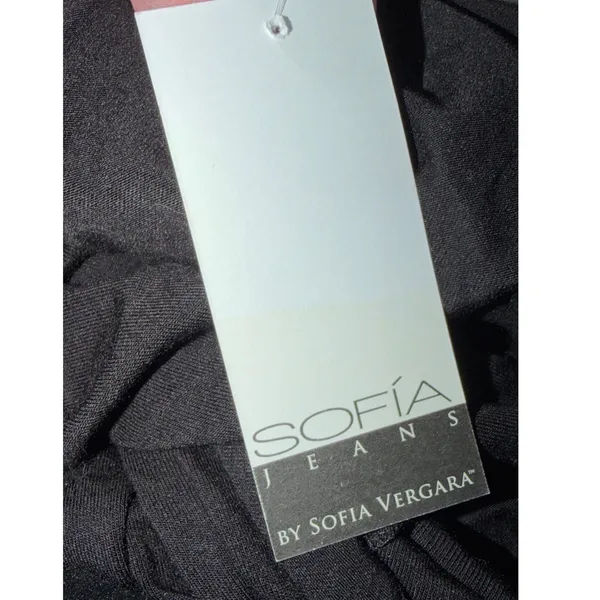 Sofia Jeans by Sofia‎ Vergara Black Ruffle Maxi Dress V-Neck Strap M NEW - Image 5