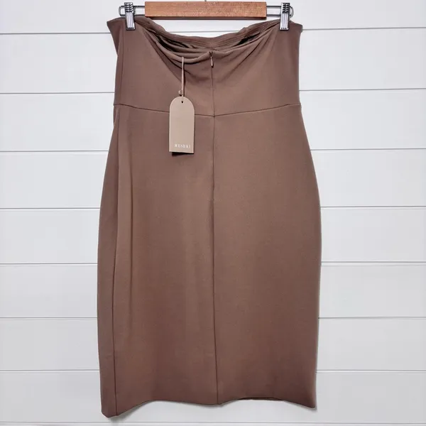 Meshki Rachel Crepe Bandeau Thigh Split‎ Mini Dress Size XL - Image 3
