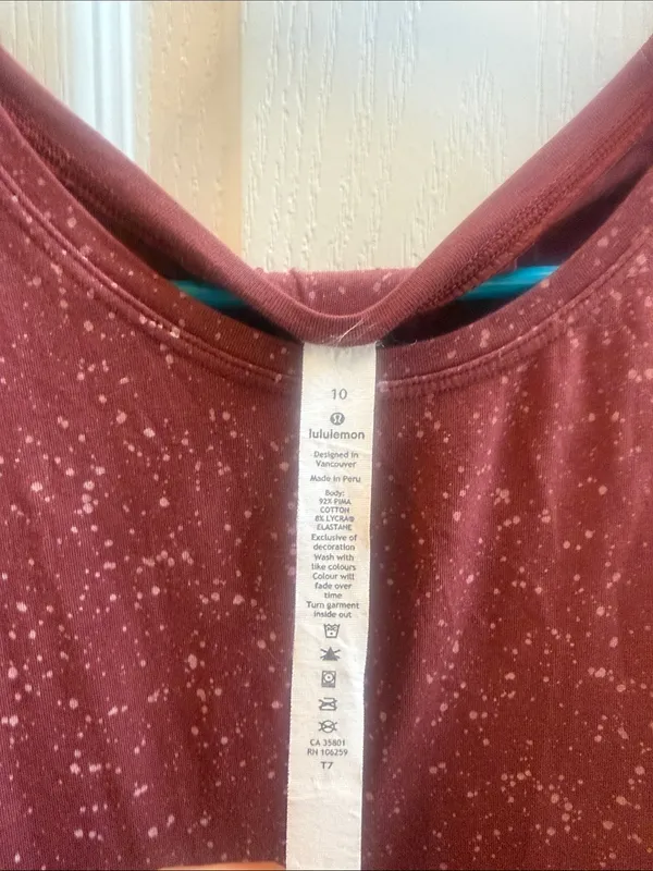 lululemon athletica Maroon Speckled Women's Tank - Image 3