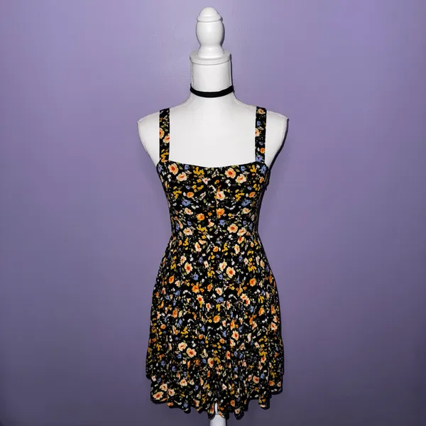 NWT Boutique Black Floral Mini Dress - Image 2