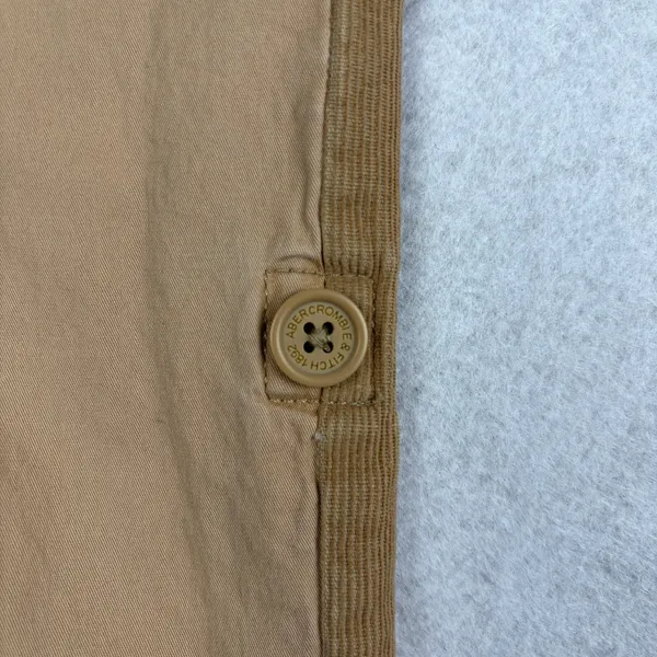 VTG Abercrombie & Fitch Paratrooper Cargo Pants Women's 0 Tan Low Rise Satin Y2K - Image 12