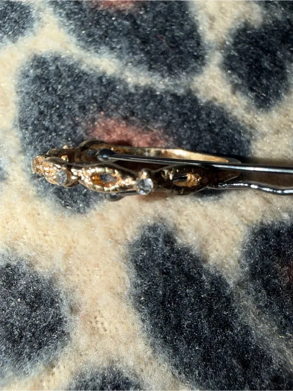 90s style gold and silver gemstone ring - Image 3