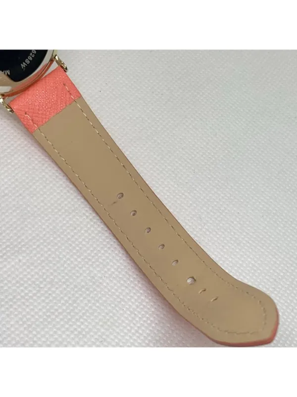 L&Co gold tone women’s watch 36mm quartz analog pink leather band running - Image 8