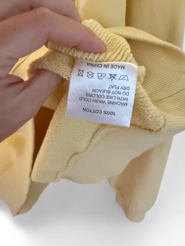 Parker Pale Yellow Crewneck Sweatshirt with White Appliqué - Image 5