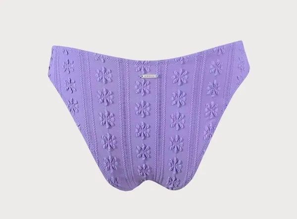 BERLOOK Purple Jacquard Bikini Bottom ONLY 11 - Image 6
