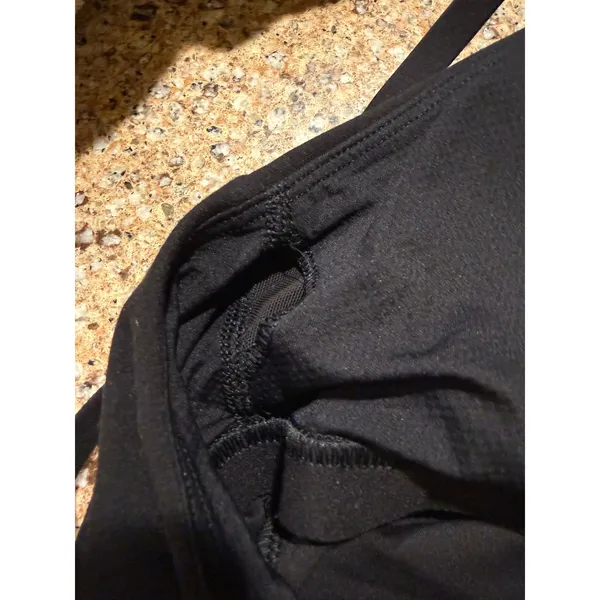 Athleta Black Ruched Cutout Longline Sports Bra M Yoga Pilates Adjustable - Image 10
