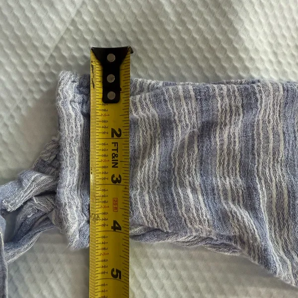 Free People Blue and White Striped Blouse - Image 11