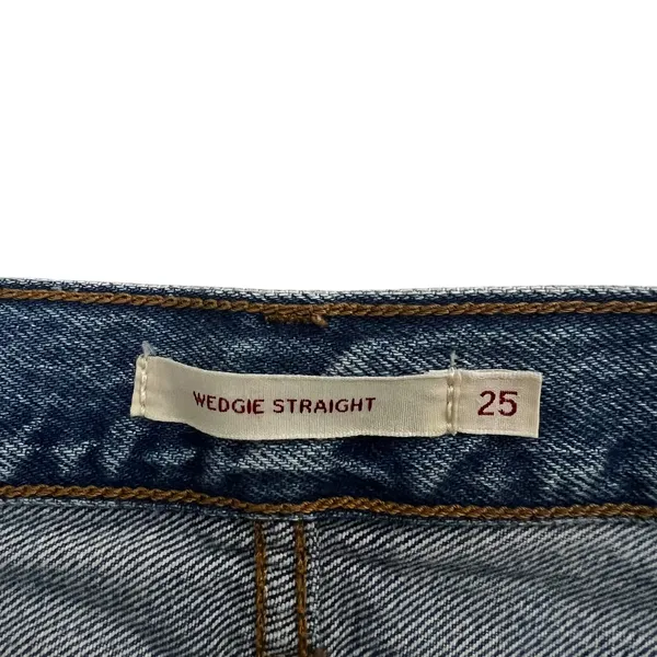 Levis Wedgie Straight Distressed High Rise Jeans Medium Wash Blue Size 25 - Image 6