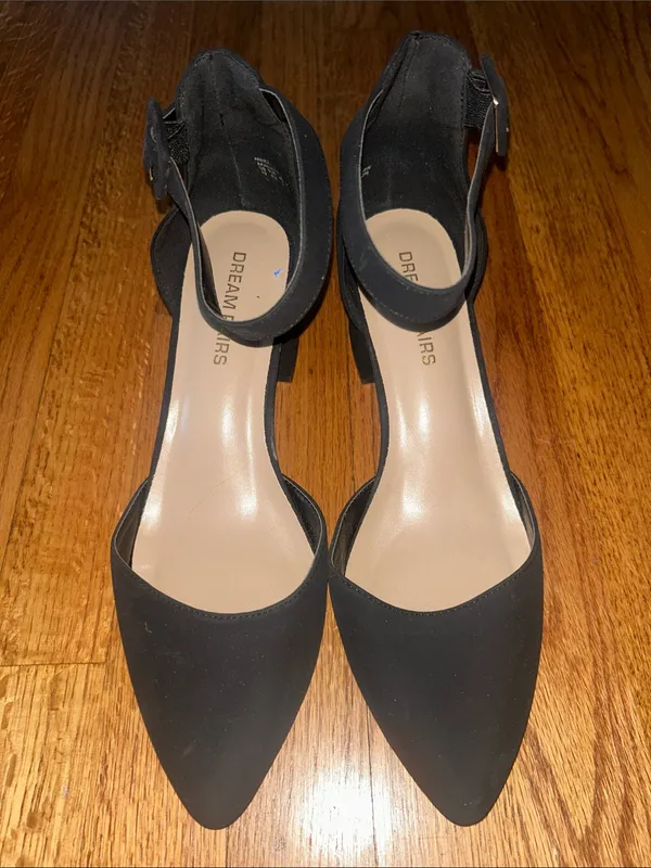 Dream Pairs Annee Black Pointed Ankle-Strap Heels NEW sz 10 - Image 2