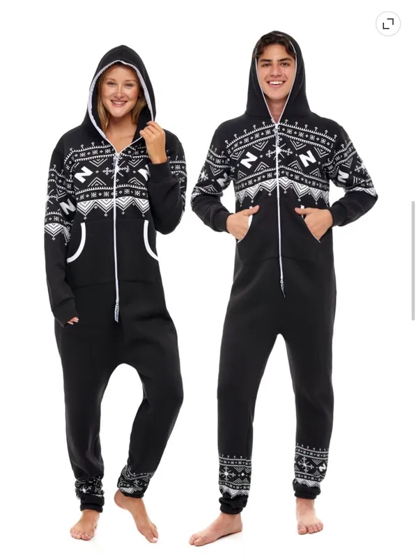 Skylinewears Nordic Print Sweatshirt Pajama Jumpsuit - Image 3