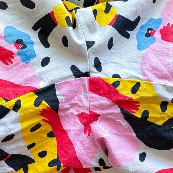 Nooworks Dancing‎ Ladies Overalls Cotton Print XS EUC - Image 3