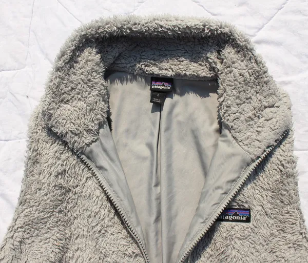 Patagonia Women's Los Gatos Fleece Vest Full Zip Large Deep Pile Gray - Image 4