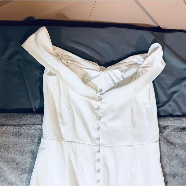 NWOT Lulus Size Small Arienne White Off-the-Shoulder Mermaid Maxi‎ Dress White - Image 8