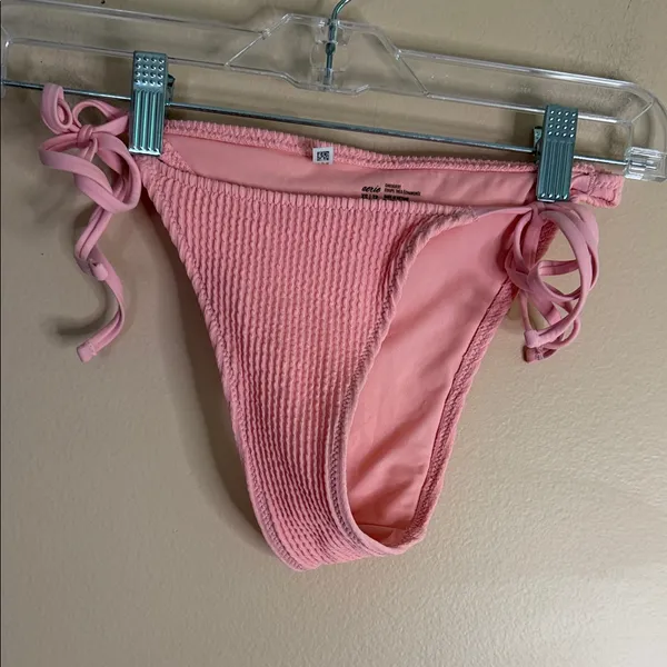 aerie Pink Ribbed Tie-Side Bikini Set - Image 7