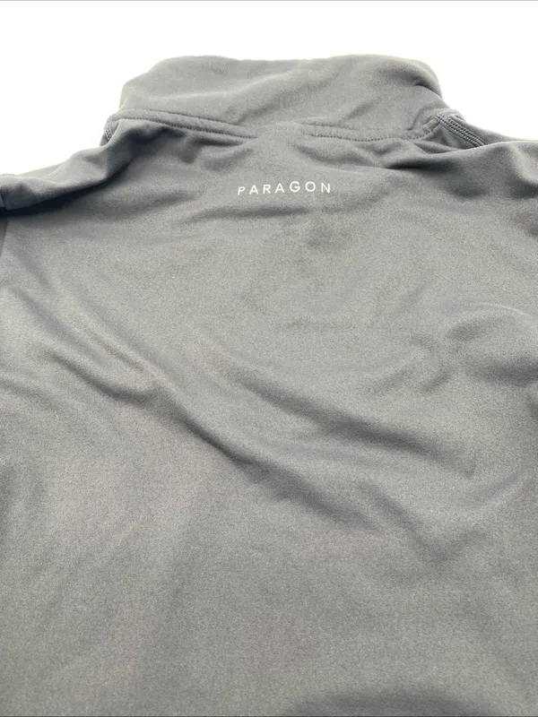 Paragon Fitwear 1/4 Zip Pullover Jacket Womens Gym Stretch Crop Long Sleeve Gray Small - Image 4